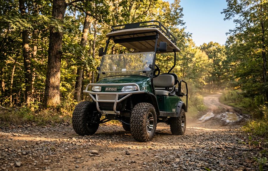 Jake's EZGO TXT 6-inch spindle lift installed